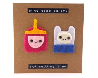 Adventure Time wedding card - Princess Bubblegum Anniversary Card