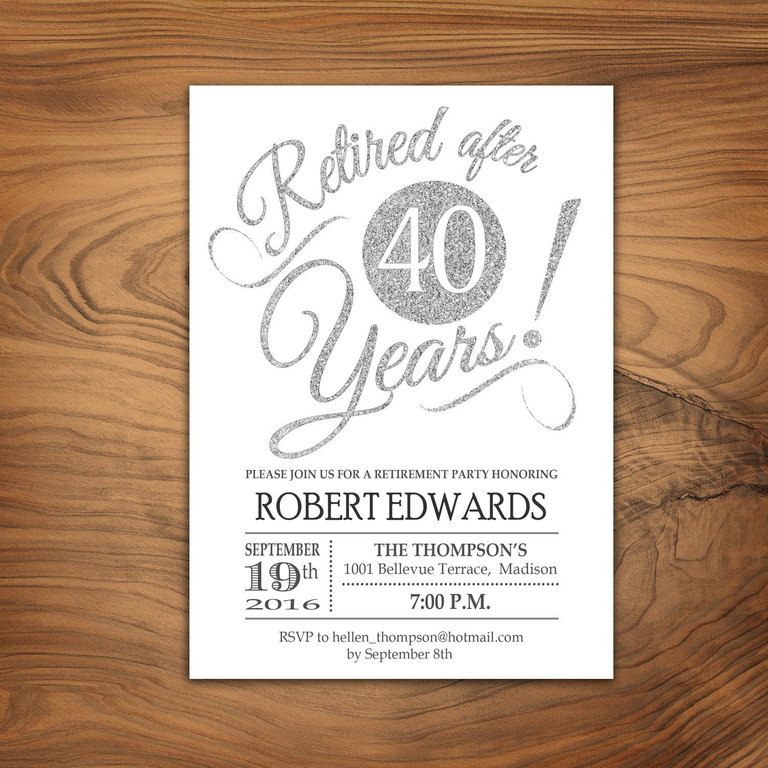 Free Retirement Invitation Printables