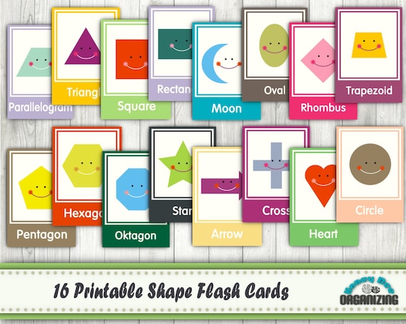 Printable Shape Flash Cards Educational Printables Home