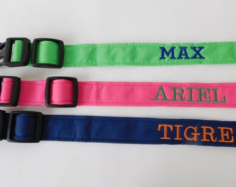 Personalized Dog Collar Add-on, Custom Dog Collar, Embroidered Dog Collar, Name Dog Collar, Must Be Purchased with a Collar