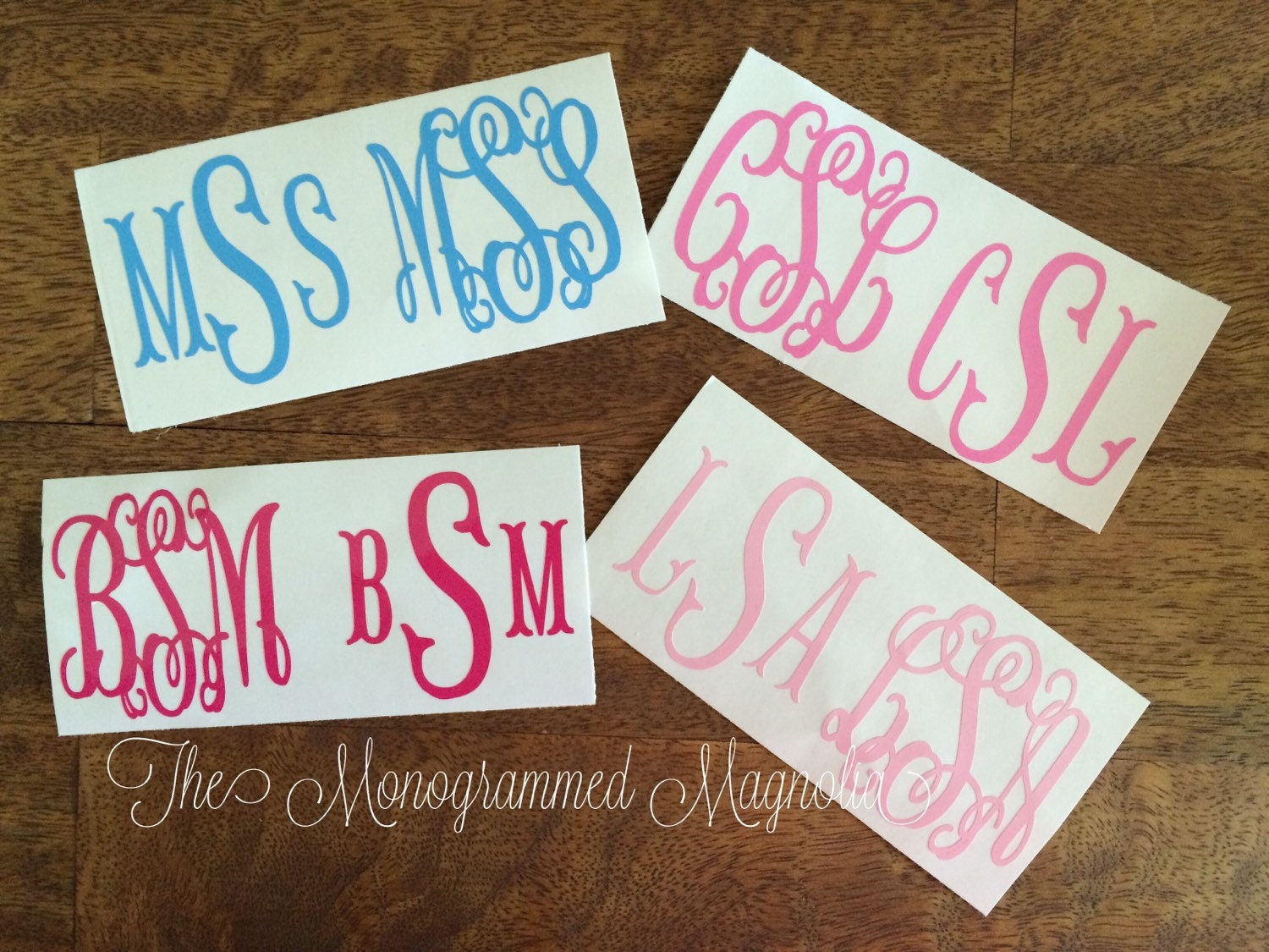 Monogram Sticker Monogram Decal Vinyl By Monogrammagnolia