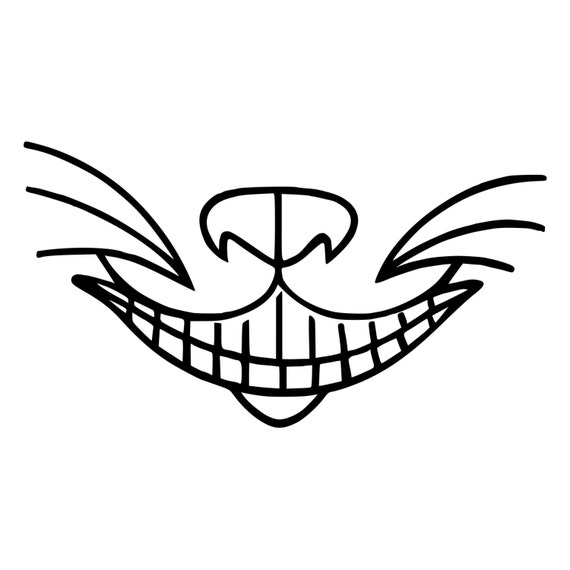 Cheshire Cat Grin Die-Cut Decal Car Window Wall Bumper Phone
