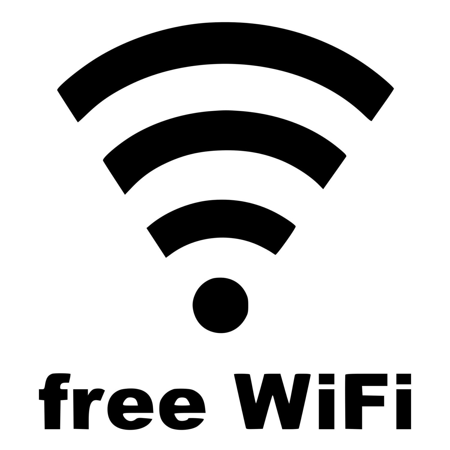 Free WIFI Die-Cut Decal Car Window Wall Bumper Phone Laptop