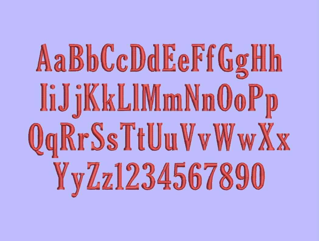 Cheltenham Tall Embroidery Font Machine Embroidery Monogram