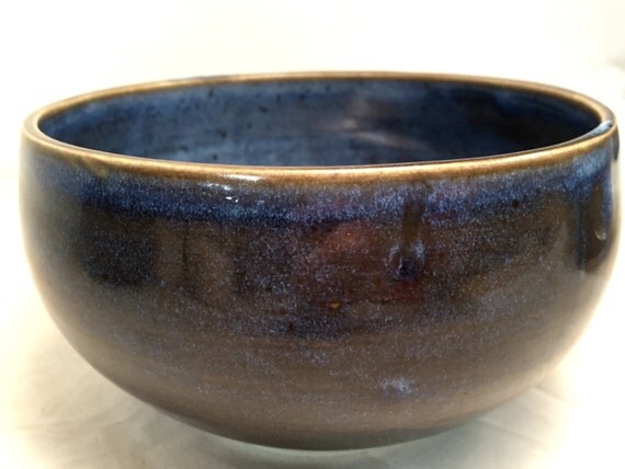 ceramic bowl in blue/ brown gradient