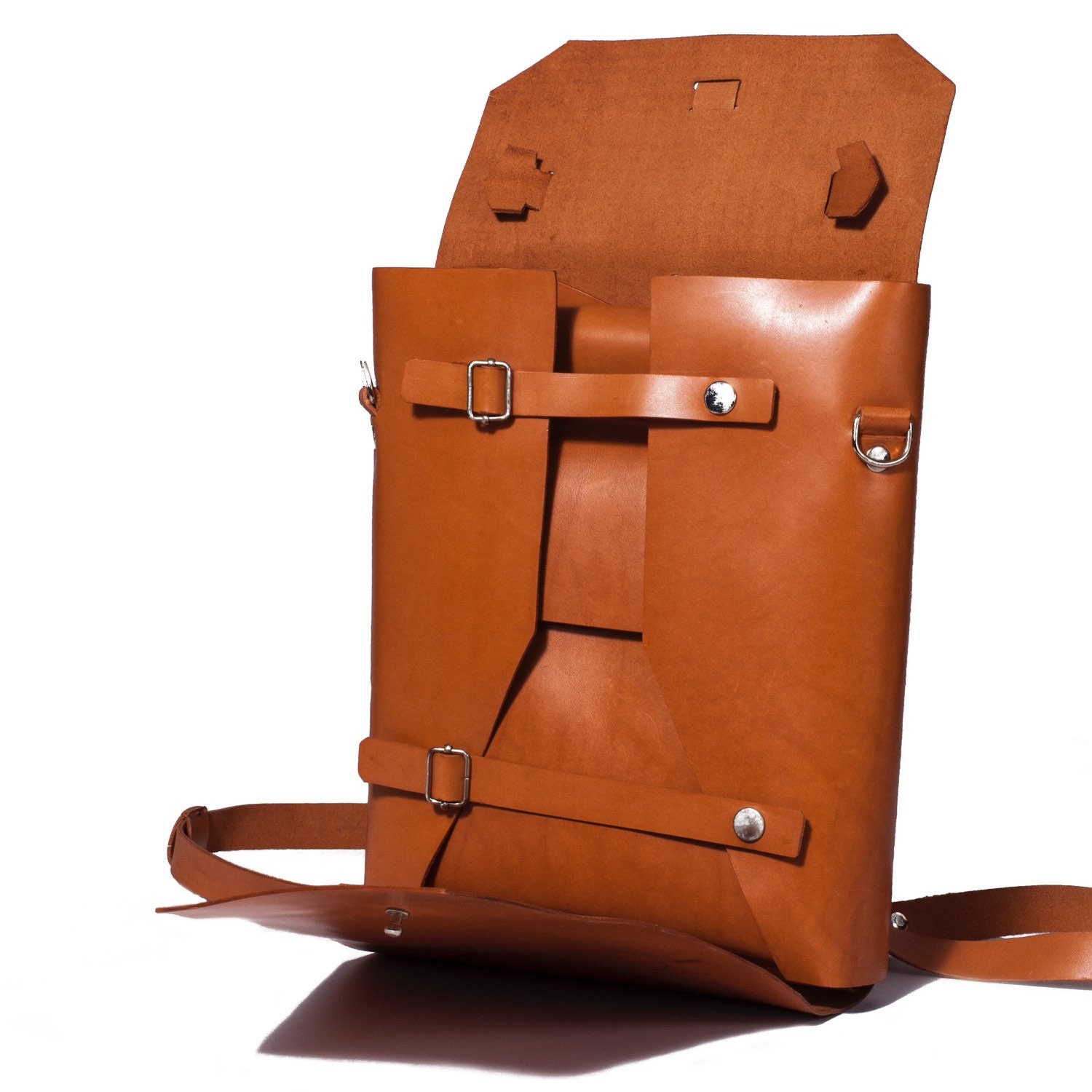 Leather bag leather backpack handbag. Model Vintage by por