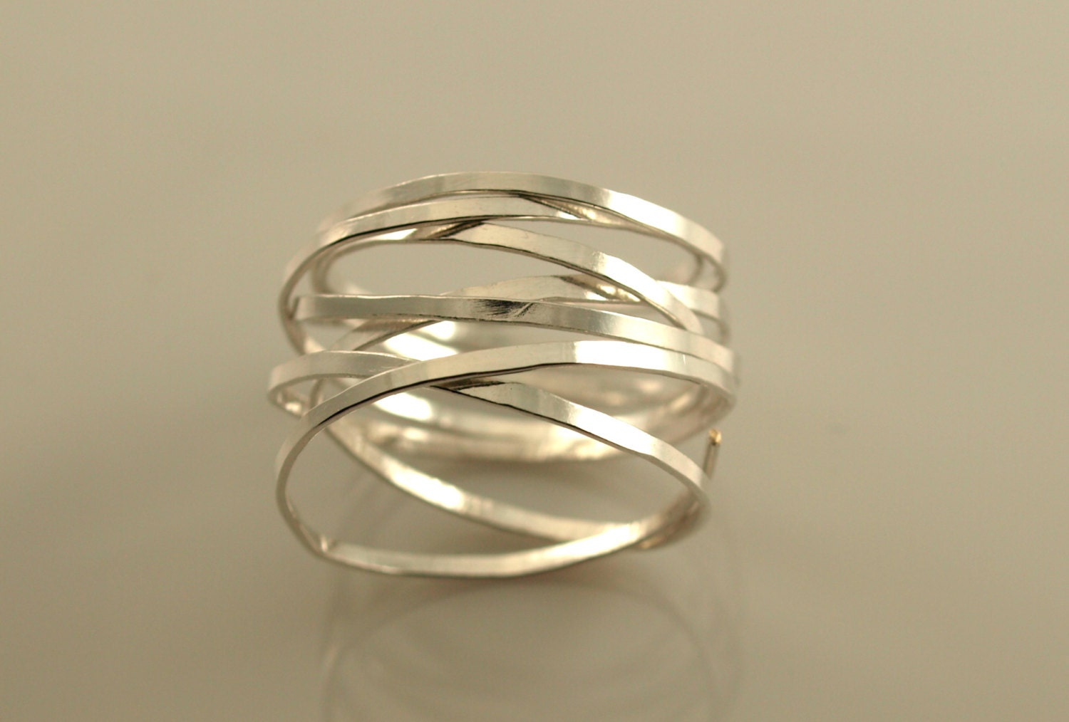 Twisted Silver Ring Silver Tornado Ring Silver Wire Ring