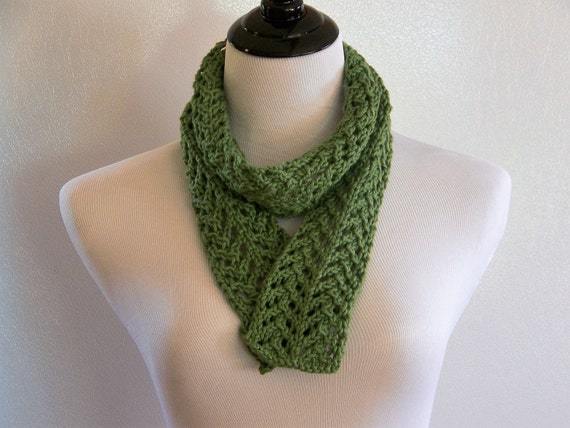 Olive Green Scarf Sage Green Scarf Little by SplitCedarSeasonals