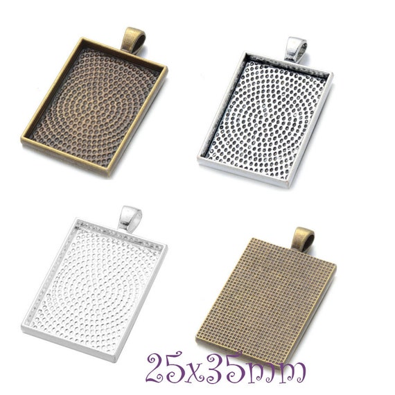 Rectangle Pendant Tray Pendant Blank Setting Glass Pendant
