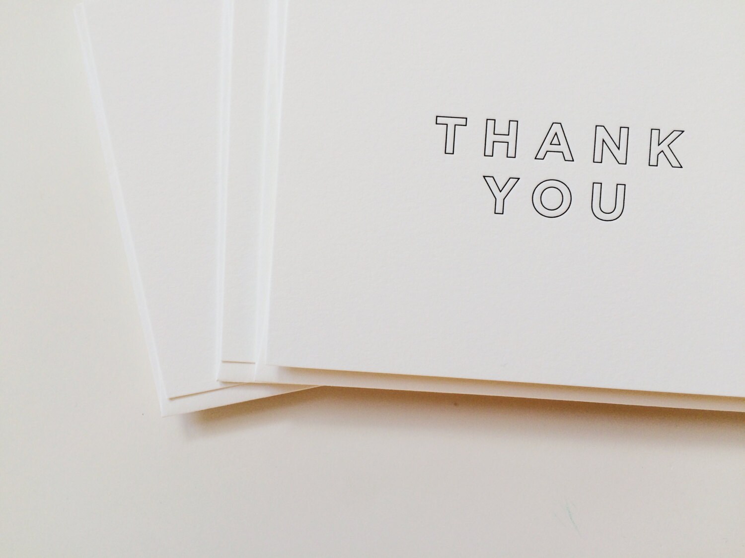 Thank You Cards Set 6 Thank You Letterpress by ofnotestationers