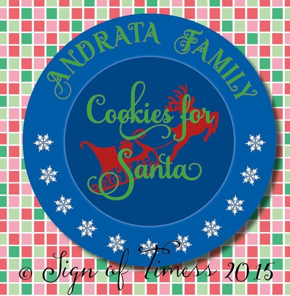 Download Cookies for Santa Christmas Plate SVG DFX PNG Eps for