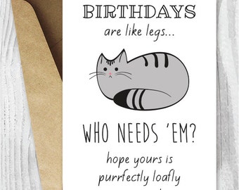 Funny Belated Birthday Card Happy Belated Birthday Cat