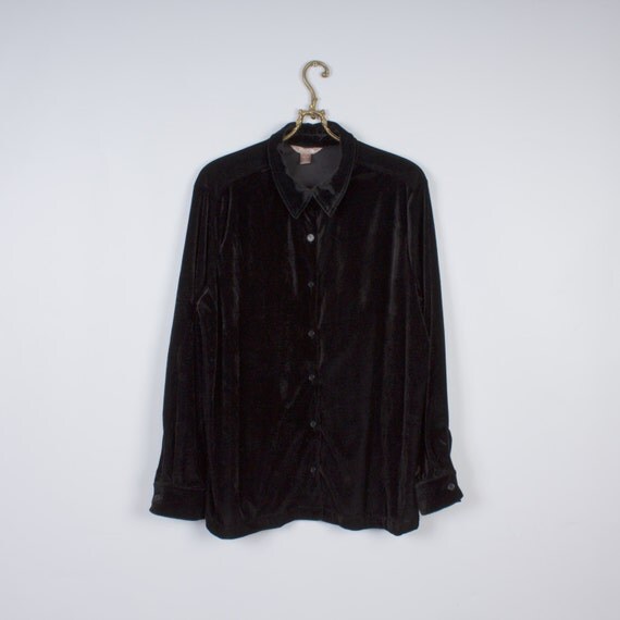 black velvet dress shirt