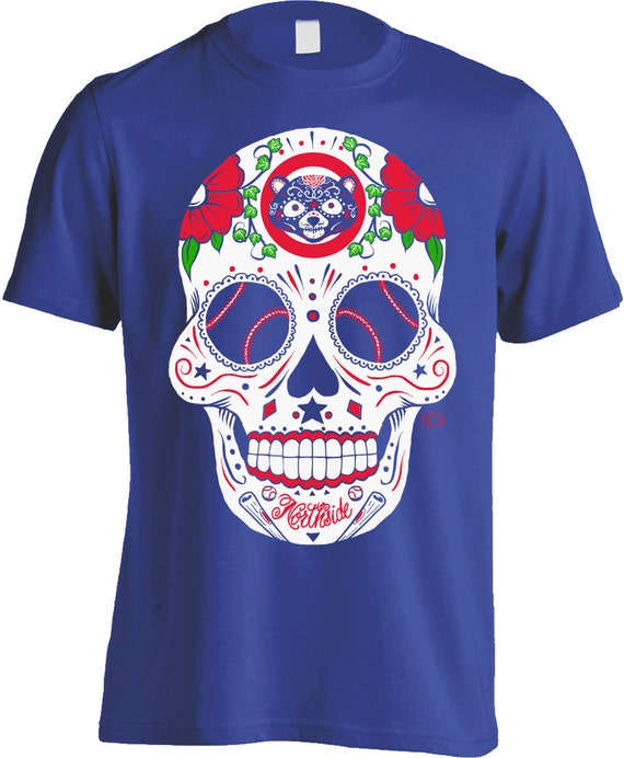 Chicago Cubs Sugar Skull Royal Blue by AFApparel on Etsy