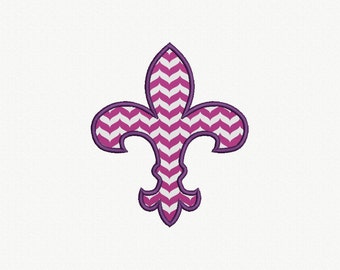 Fleur De Lis Applique Machine Embroidery Design - 4 Sizes