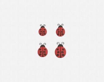 Ladybug Machine Embroidery Design - 4 Sizes