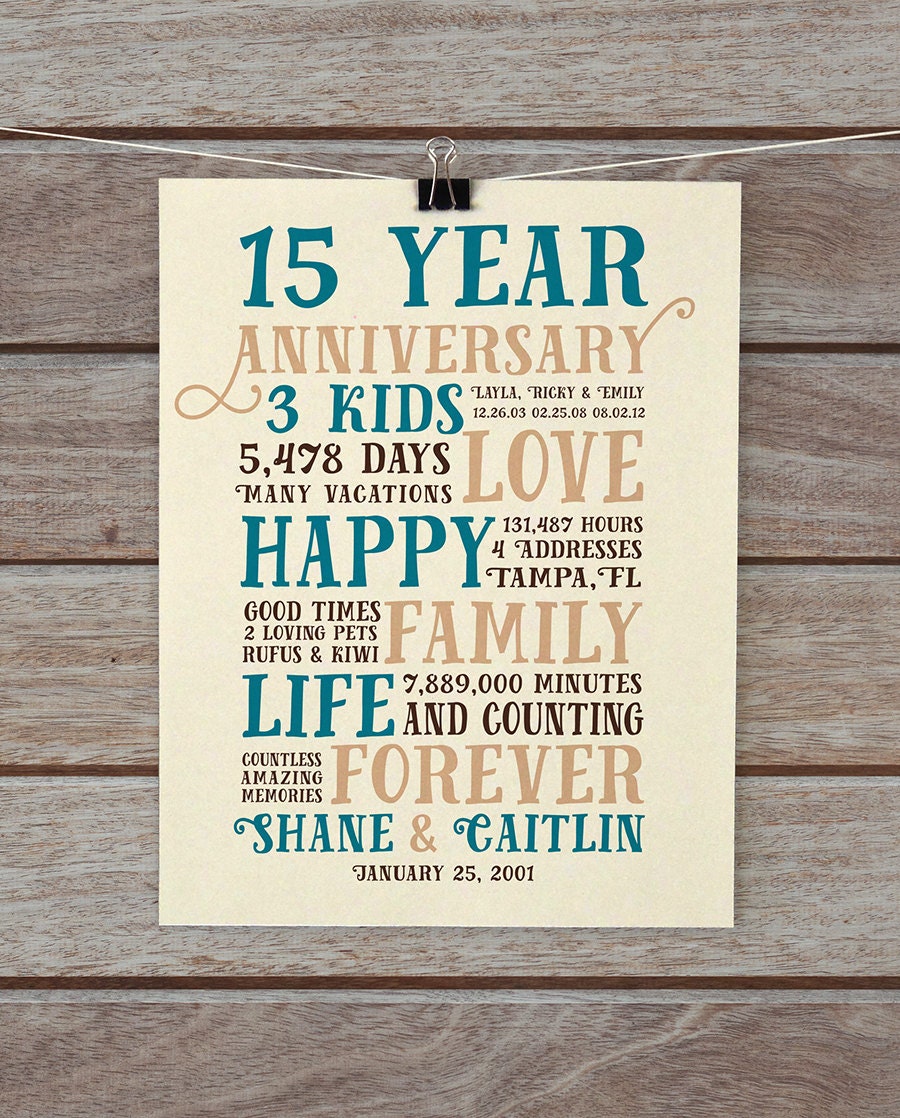 15 Year Wedding Anniversary Gifts Anniversary Gifts 15 Year Anniversary Present for Him