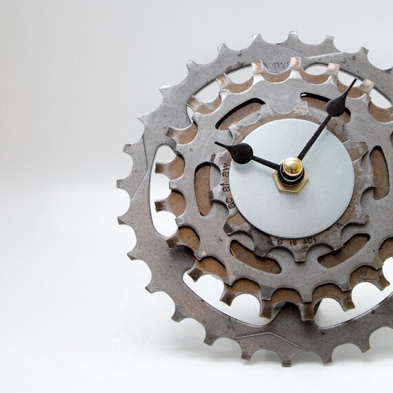 Small Bicycle Clock Bicycle Desk Clock Unique by ClockLight