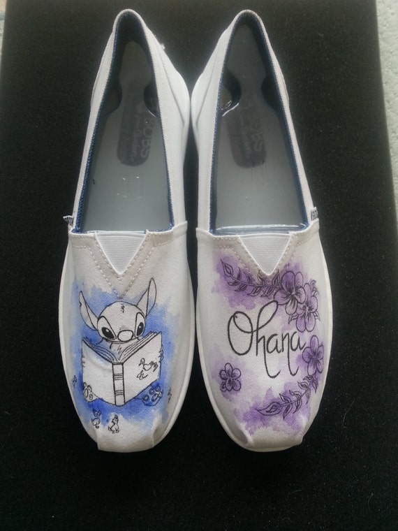 Disney Lilo And Stitch Ohana Custom Made Shoes by Brinkadoodle