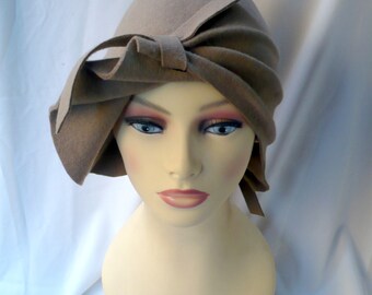 NEW! Cloche hat, 20s hat, 20s style hat, Felt hat, Wool hat, Vintage hat, Retro hat, Winter hat, By size hat, handmade hat