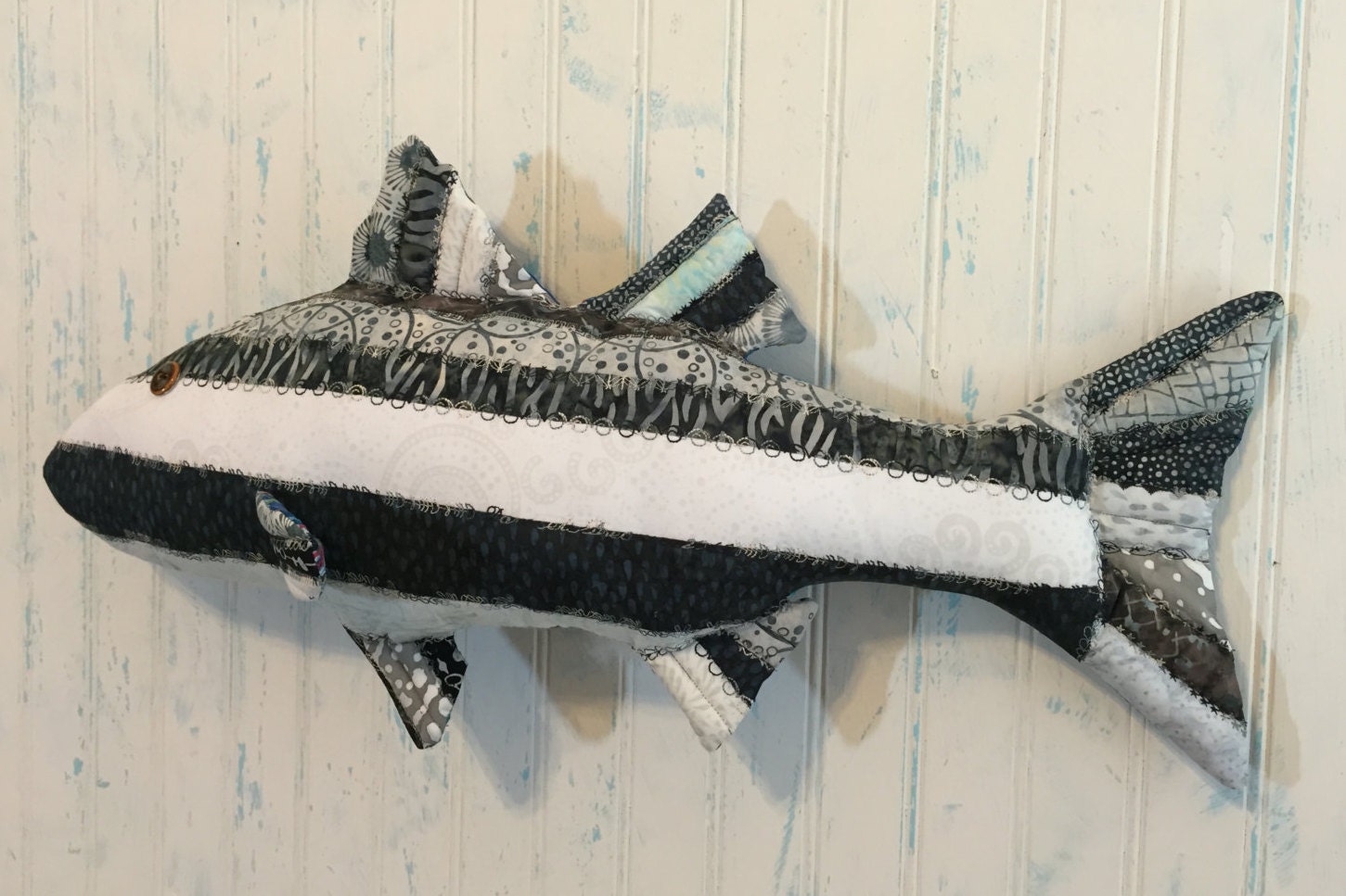 Striper Bass Fish throw pillow 25 x 13 ST010 FREE by DamselDreams