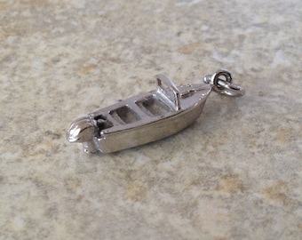 Vintage Sterling Silver Motor Boat Speedboat Charm