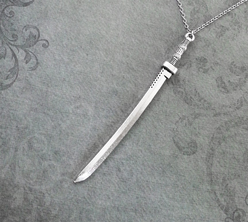 Katana Necklace LARGE Katana Jewelry Samurai Sword Necklace