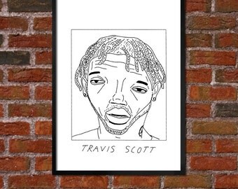 Badly Drawn Travis Scott - Hip Hop Poster - *** BUY 4, GET A 5th FREE***