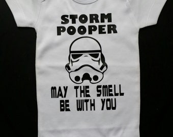 Storm Pooper May The Smell Be With You Onesie Bodysuit - Movie Onesie - Unisex Baby Clothes - Baby Shower Gift