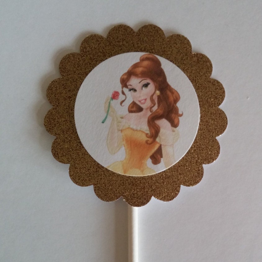 Belle Cupcake Topper by StefsGirls on Etsy