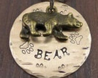 Dog Tags, Pet ID Tags, Bear Dog Tag, Dog Name Tags,Pet Tags, Pet Accessories,Pet Name Tags,Metal Pet Tags,Bear Tag for Dogs, Dog Id Tags