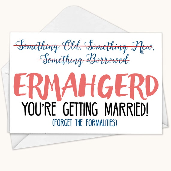 Funny Bridal Shower Card Wedding Shower Card by KnottyCards