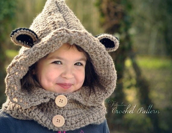 crochet toddler pattern scarf for hooded Cowl Cowl Cowl by Bear PATTERN Hooded FullPattern Hooded Hooded