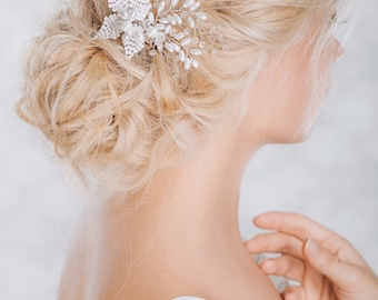 Bridal Headpiece, Wedding Hairpiece, Pearl and Rhinestone Hairpiece, Bridal Hair Comb, Wedding Hair Accessories