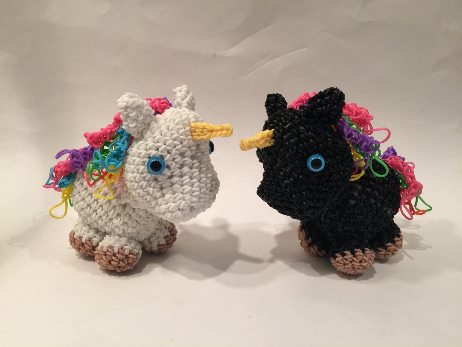Unicorn Rubber Band Figure Rainbow Loom Loomigurumi Rainbow