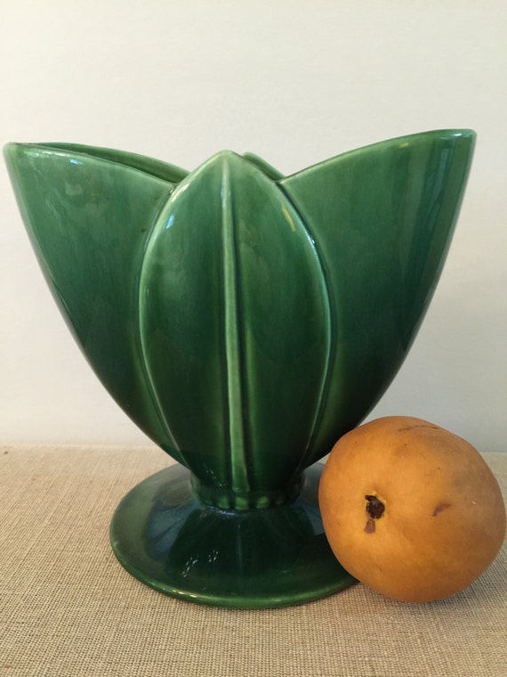 Royal Haeger Green Vase R1523 Made in USA Art Deco Style