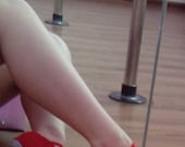 Ballet shoes: red and black color