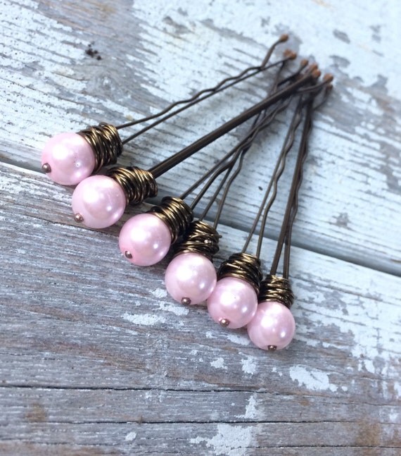 Pearl bobby pins hair pins wedding bobby pins for by CrushedCameo
