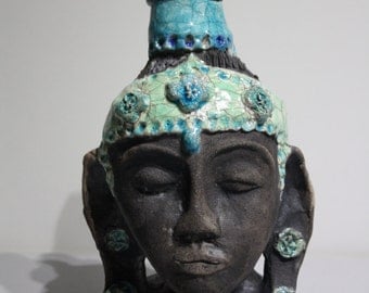 Raku ceramic Buddha