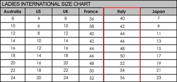 Men S To Women S Clothing Size Conversion Chart
