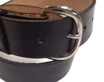Mens Leather Belt 1.5" wide | Choose Size and Color Black or Brown | Great Western Work or Everyday Belt | Quality Handmade in USA Belt