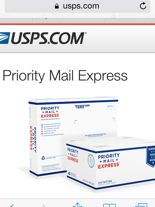 Priority or Priority Express Shipping Priority USPS Shipping