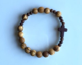 Olive Wood Rosary Bracelet