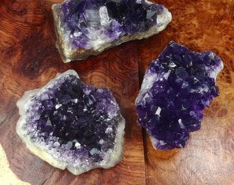 Extra Dark Amethyst - Crystal Cluster - Display Piece - Crystal Clusters - Druzy Drusy - Raw Stone - Healing Crystals And Stones - Natural