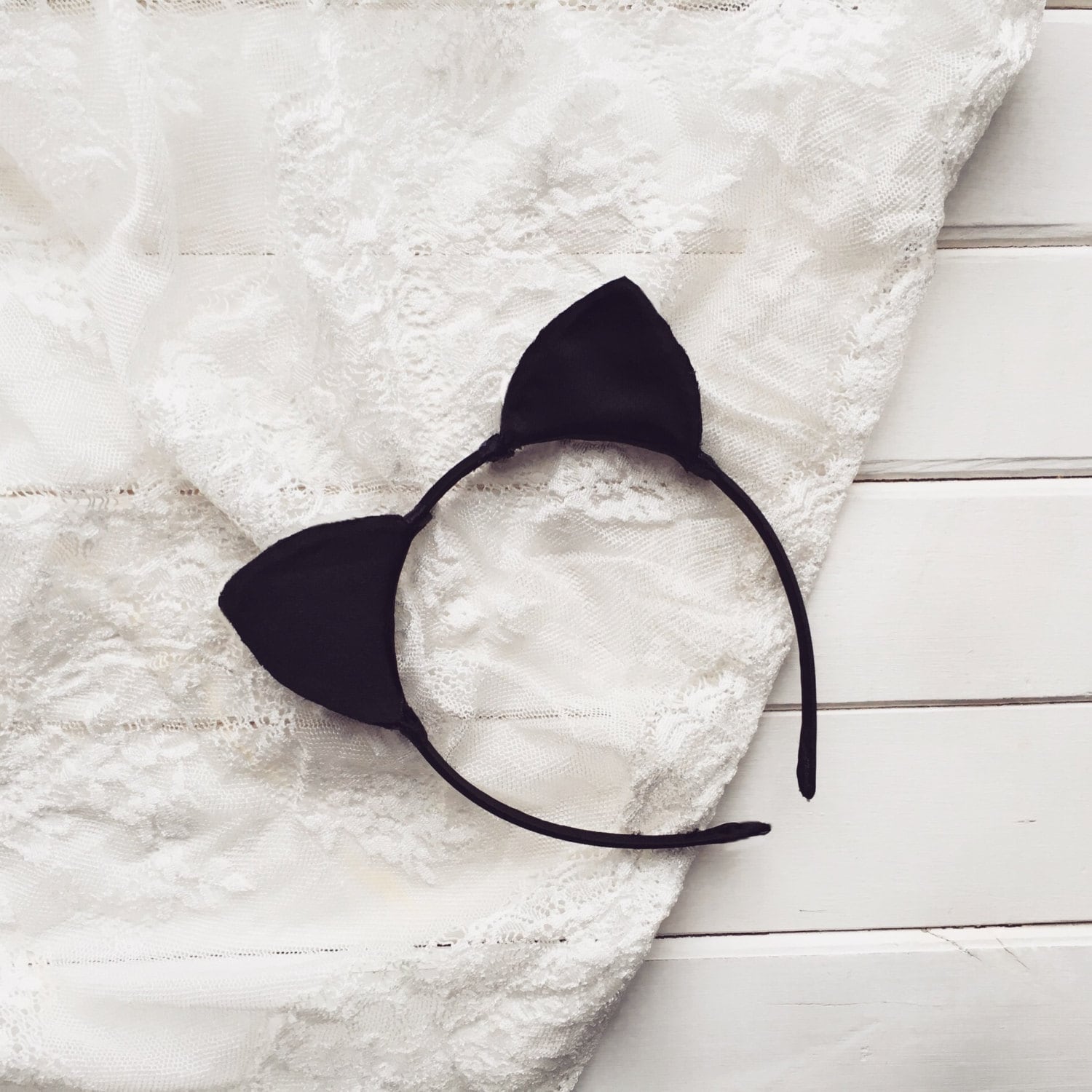 Black silk cat ears Cat ears Cat Headband Ariana Grande