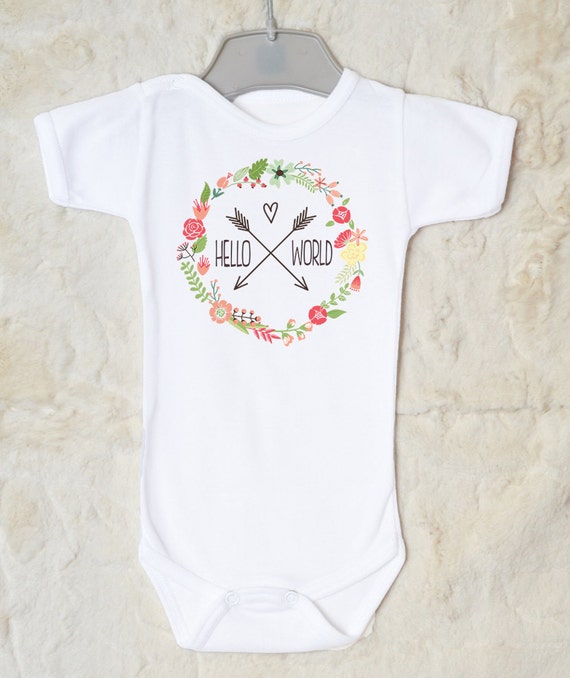 Birth Announcement Baby Clothes. Baby Girl Outfit by HillyStreet