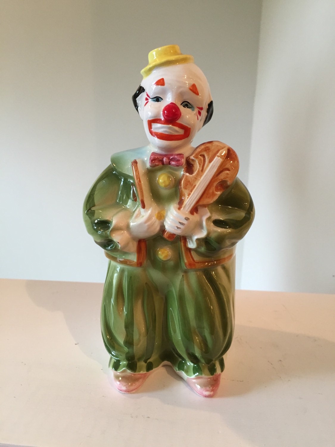 Vintage Relpo Pottery Signed Clown Planter