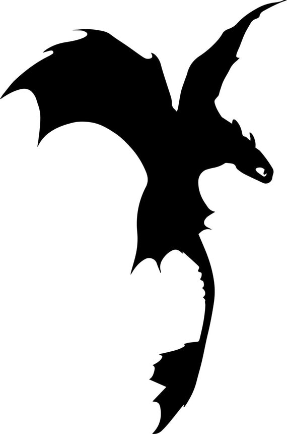 Toothless Dragon Vinyl Sticker by MonsterArkhamsAsylum on Etsy