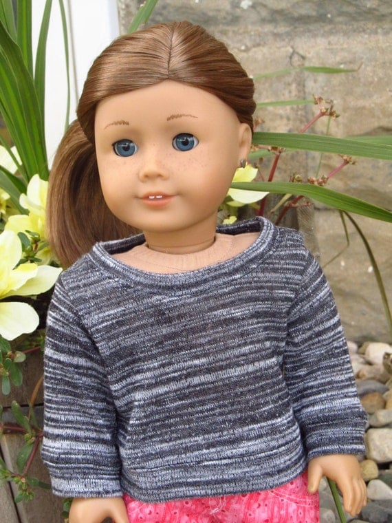 Black, Gray, and White Sweater - American Girl Doll Clothes