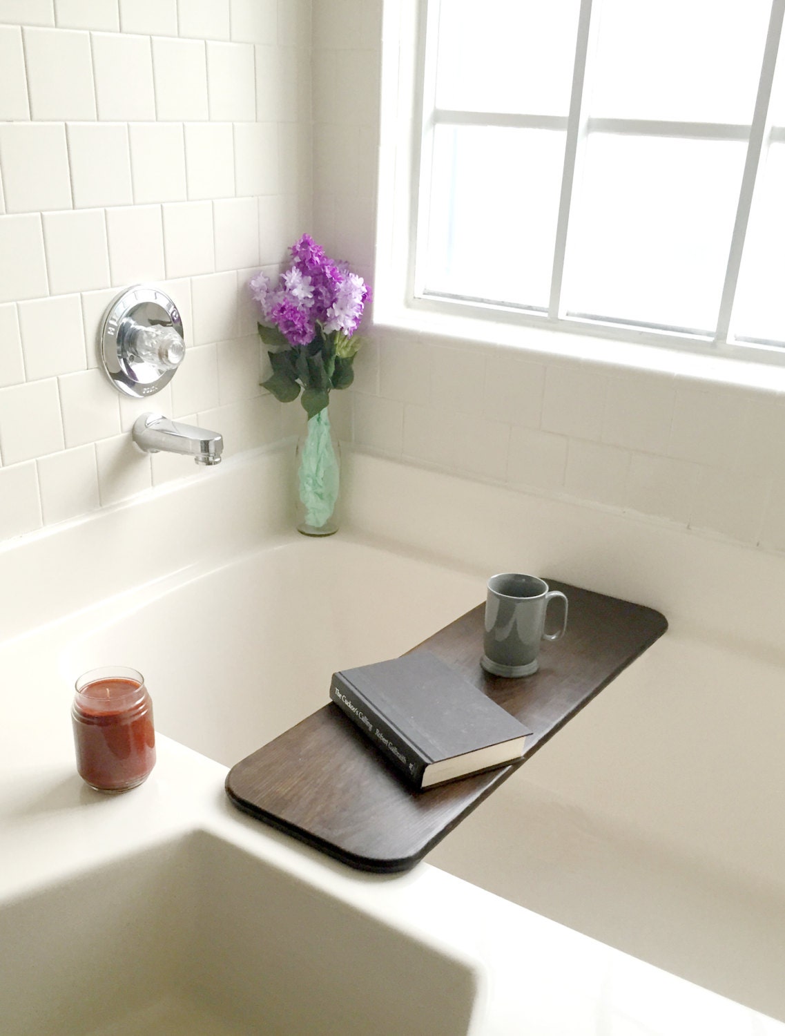 Rustic Bath Board Bath Tub Shelf Bath Tub by ThatsPalletPerfect